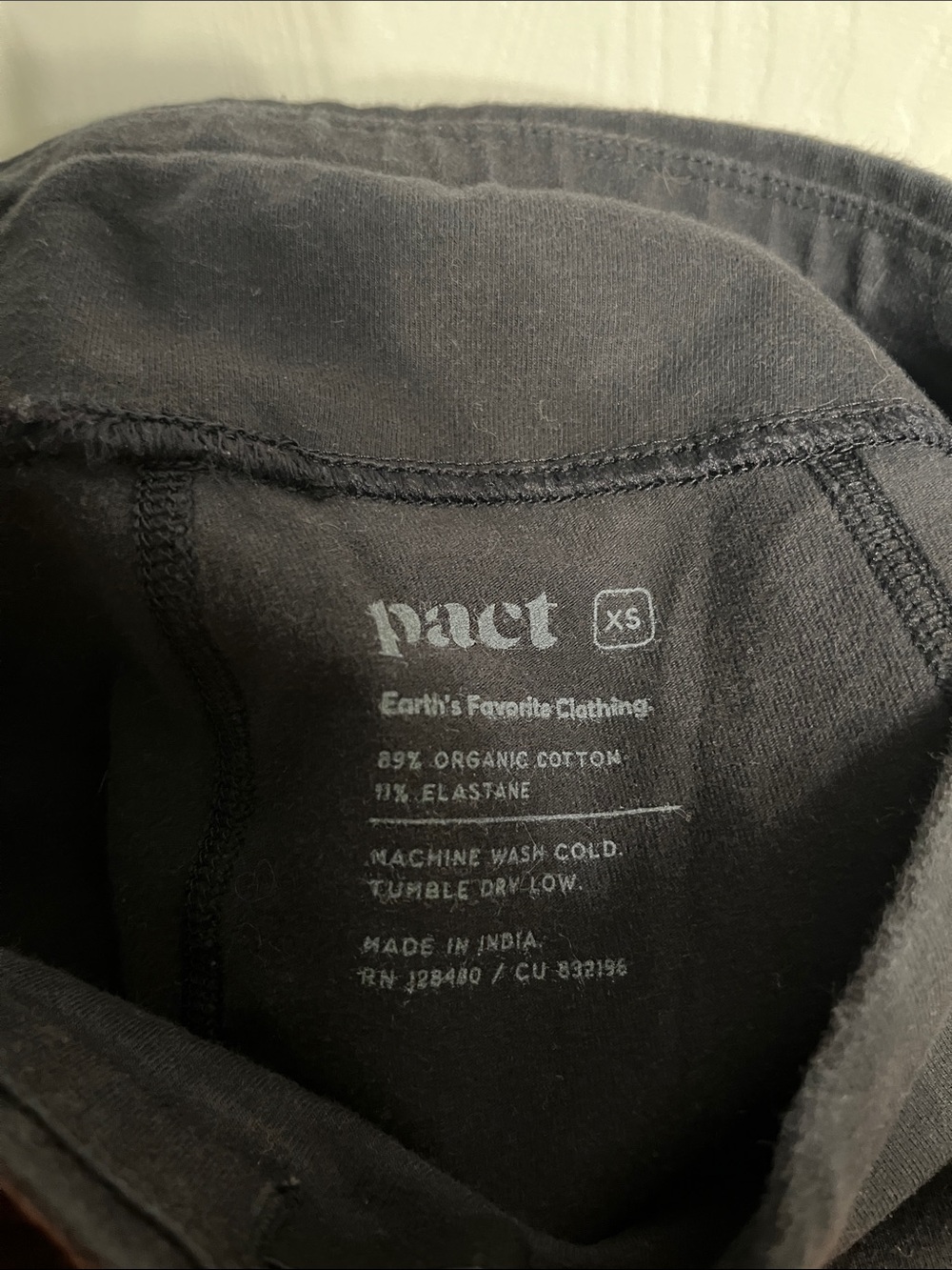 Pact 89% organic cotton XS Black Biker shorts! - Picture 4 of 5